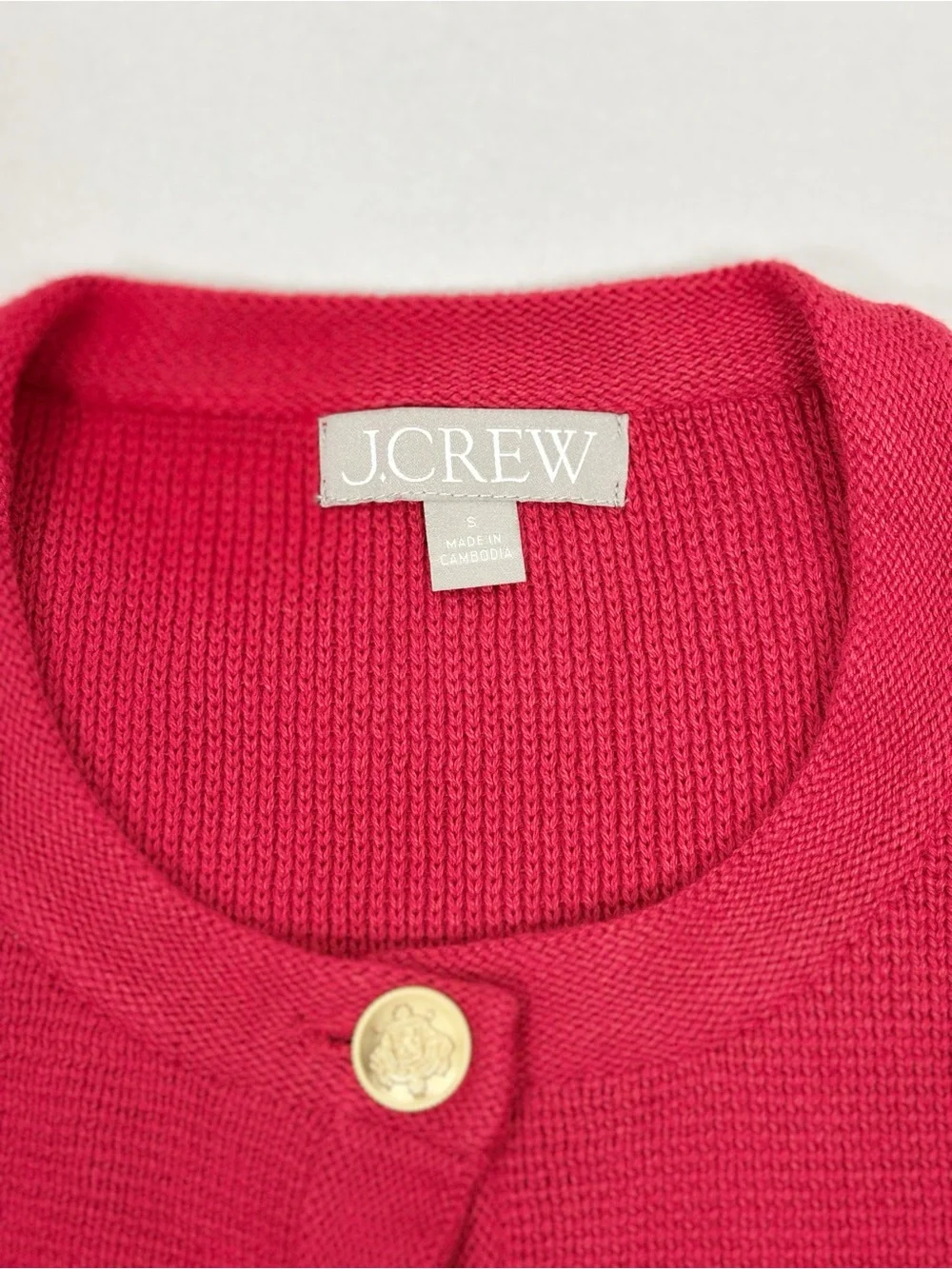 J. Crew Emilie Sweater Lady Jacket in Red Size S